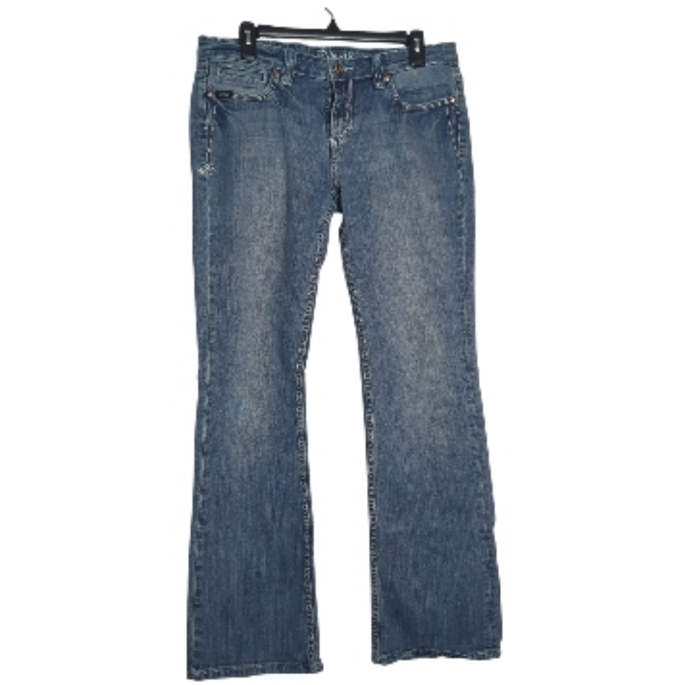 Adiktd 10 Embellished Med Wash Bootcut Jeans Preppy Coastal Cowgirl Boho Chic